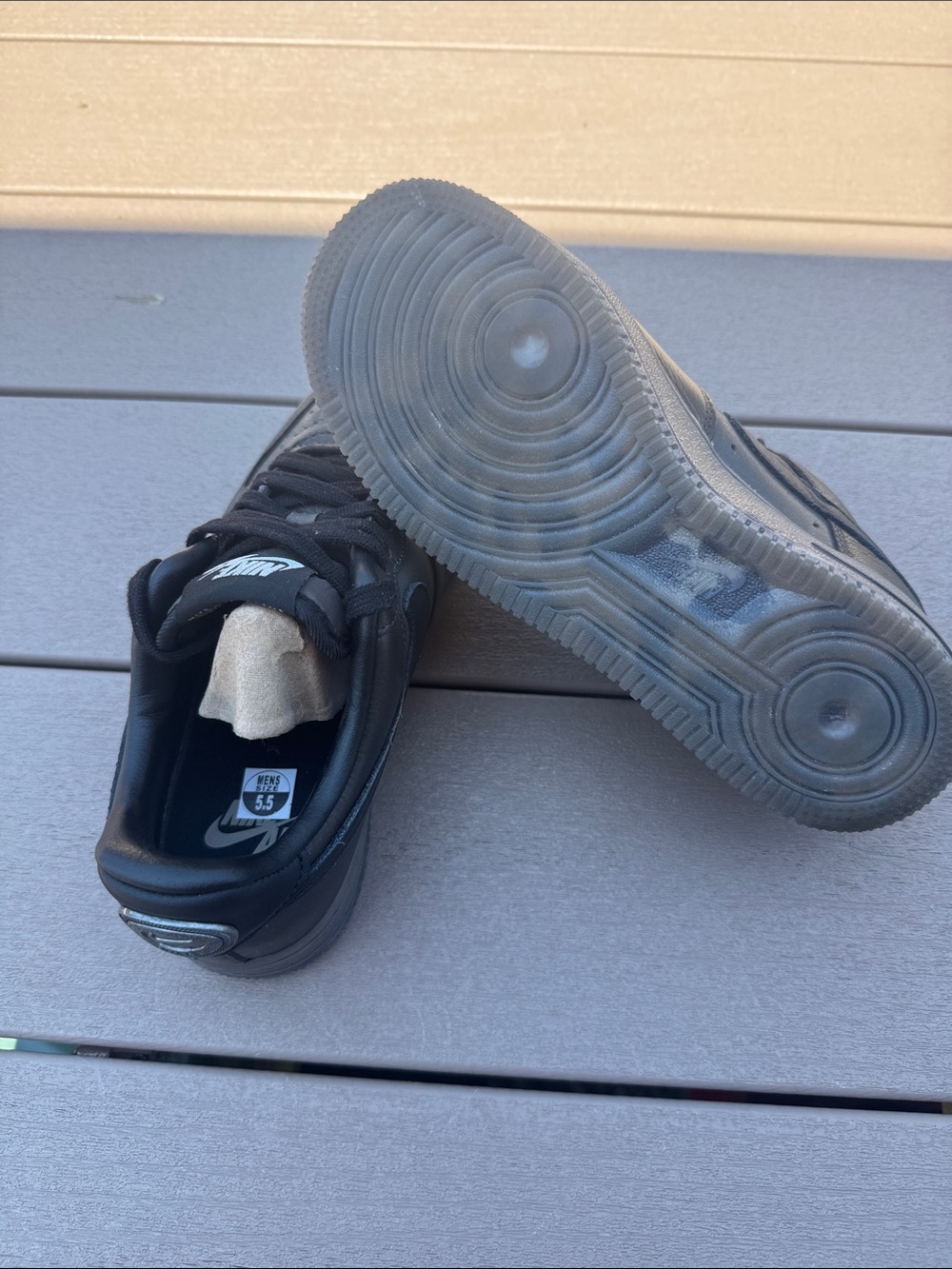 Nike Air Force 1 Low Men's Sneakers - Black/Grey - Picture 4 of 5
